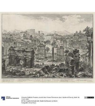 Ansicht des Forum Romanum (aus: Vedute di Roma)
