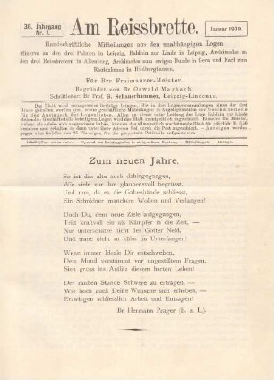 Nr. 1. Januar 1909.