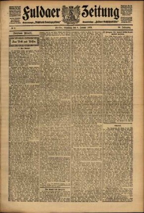 Dritte Ausgabe vom Samstag, den 09. Januar 1909.