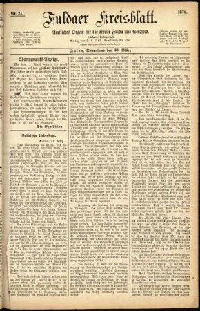 Ausgabe vom Samstag, den 23. März 1878.