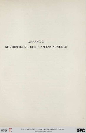Anhang II. Beschreibung der Einzelmonumente