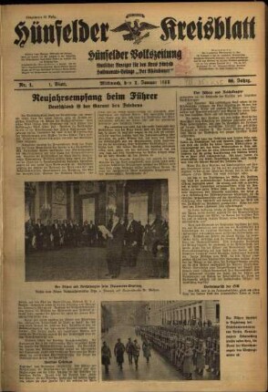 Erste Ausgabe vom Mittwoch, den 02. Januar 1935.