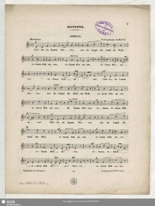 1: No. 1. Christe, Lamm Gottes