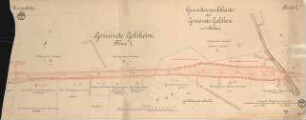 Grunderwerbskarte der Gemeinde Golzheim in 4 Blättern.