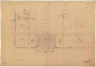 Troost, Paul Ludwig; München, Arcisstr. 12; Führerbau der NSDAP - Hauptgeschoss, Nordwest (Details; Grundriss)