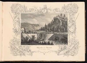 Schleusse bei Randeck mit dem grauen Felsen. - Burg Randeck, Essing; Essing, Ludwigskanal, Schleuse
