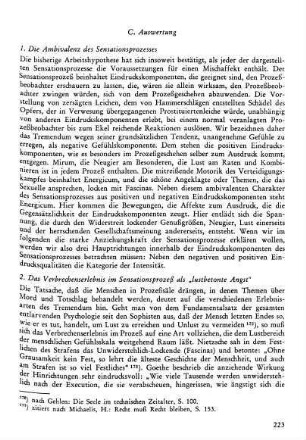 1. Die Ambivalenz des Sensationsprozesses