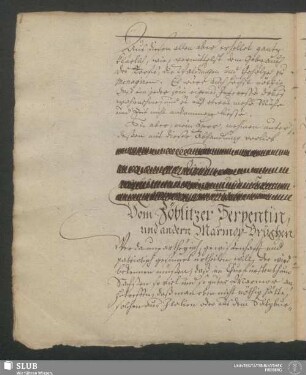 Vom Zöblitzer Serpentin und andern Marmor-Brüchen