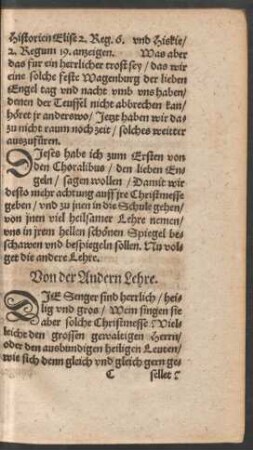 Von der Andern Lehre.