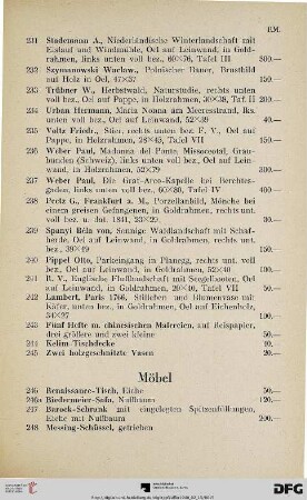 Möbel (Nr. 246-260)