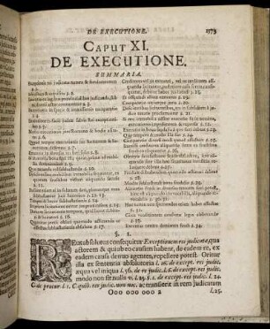 Caput XI. De Executione. - Caput XVIII. De Processu Desertionis.