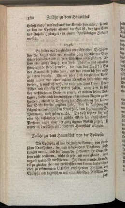 Zusätze zu dem Hauptstück von der Epilepsie.