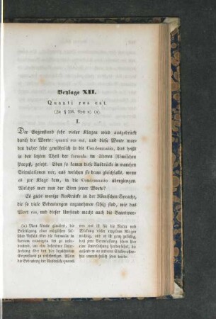 Beylage XII. Quanti res est