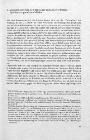 2. Zusammenwirken von deutscher und alliierter Politik: Quellen der parallelen Märkte