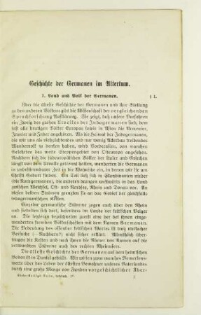 Geschichte der Germanen im Altertum
