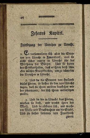 Zehntes Kapitel. Fortsetzung der Unruhen zu Utrecht.