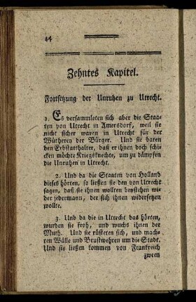 Zehntes Kapitel. Fortsetzung der Unruhen zu Utrecht.