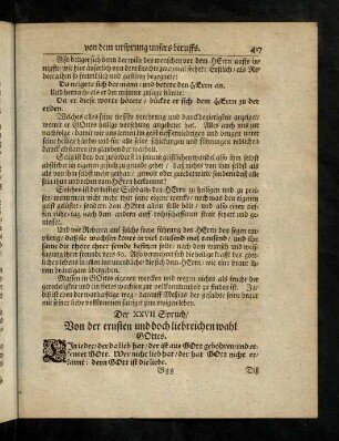 417-439, XXVII. Von der ernsten und doch liebreichen wahl Gottes