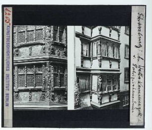 Straßburg, Haus Kammerzell,Straßburg, Patrizierhaus (unidentifiziert) : Fassade, Erker