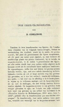 Twee circel-transformaties.