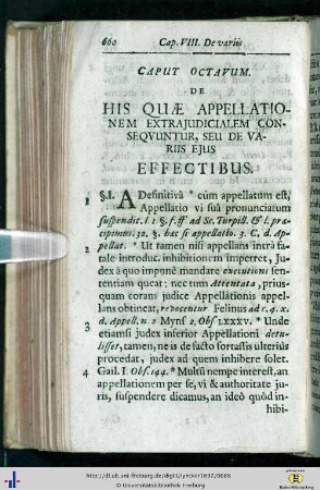 Caput VIII. De His, quae Appellationem Extrajudicialem consequuntur…
