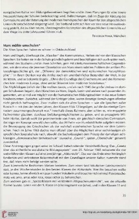 34: Marx müßte umschulen