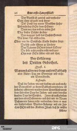 Bey Erklärung des Dritten Gebothes.