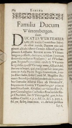 Familia Ducum Würtembergensium
