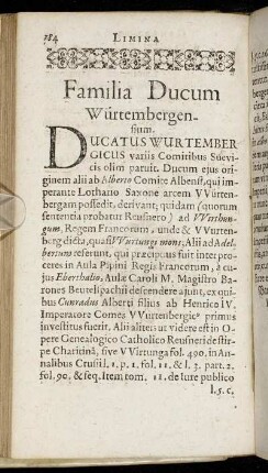 Familia Ducum Würtembergensium