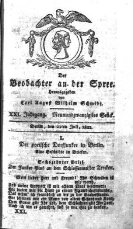 29. Stueck, 22. Juli 1822