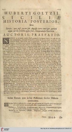 Huberti Goltzii Siciliae historia posterior […]