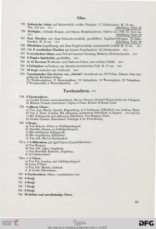 Taschenuhren (Nr. 754-764)