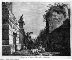 Vedute delle porte e mura di Roma - Muro torto
