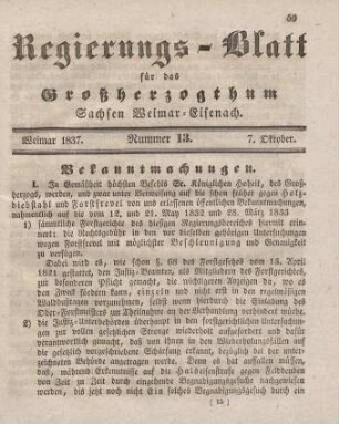 Nr. 13 : 07. Oktober 1837