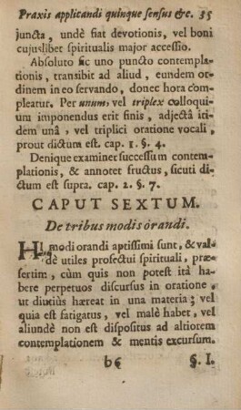 Caput sextum. De tribus modis orandi.