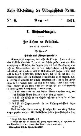 Zur Reform der Volksschule : (Fortsetzung)