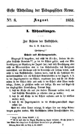 Zur Reform der Volksschule : (Fortsetzung)