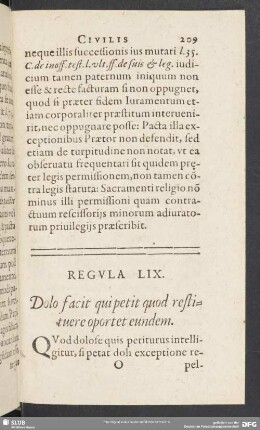 Regula LIX. Dolo facit qui petit quod restituere oportet eundem