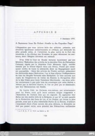 Appendix II