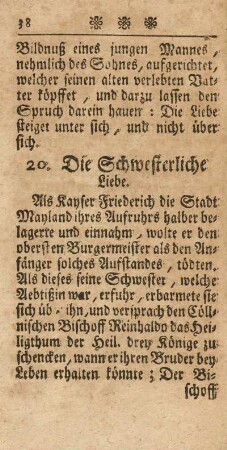 20. Die Schwesterliche Liebe