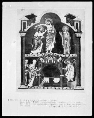 Perikopenbuch — Bildseite mit zwei Miniaturen, Folio 29verso