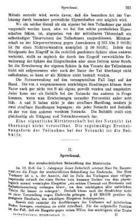 321-329, II. Sprechsaal
