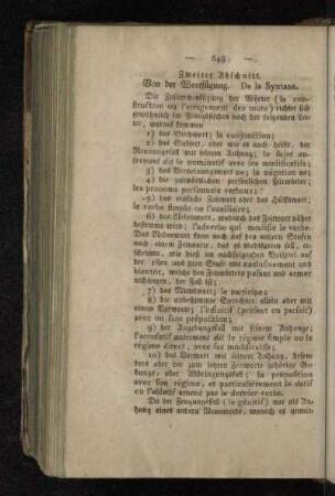 Zweiter Abschnitt. Von der Wortfügung.