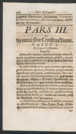 Pars III. De Syntaxi sive Constructione