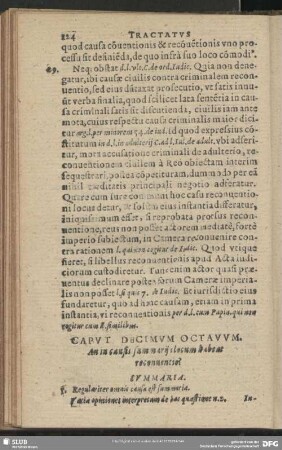 Caput Decimum Octavum. An in causis summariis locum habeat reconventio?