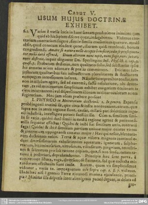 Caput V. Usum Hujus Doctrinae Exhibet