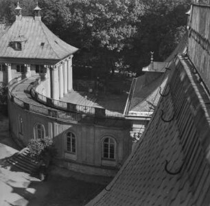 Dresden-Pillnitz. Schloss Pillnitz, Bogengang und Bergpalais