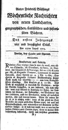 Vier und dreyßigstes Stück