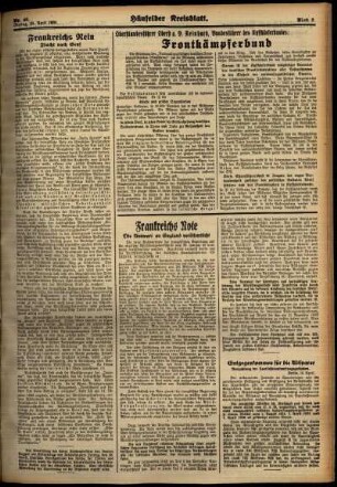 Zweite Ausgabe vom Freitag, den 20. April 1934.