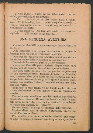 Una pequeña aventura